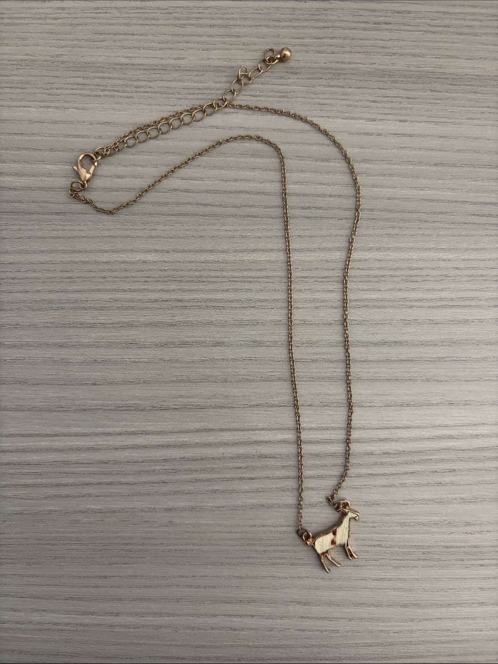 Gold-tone Goat Pendant Necklace - Women Jewelry